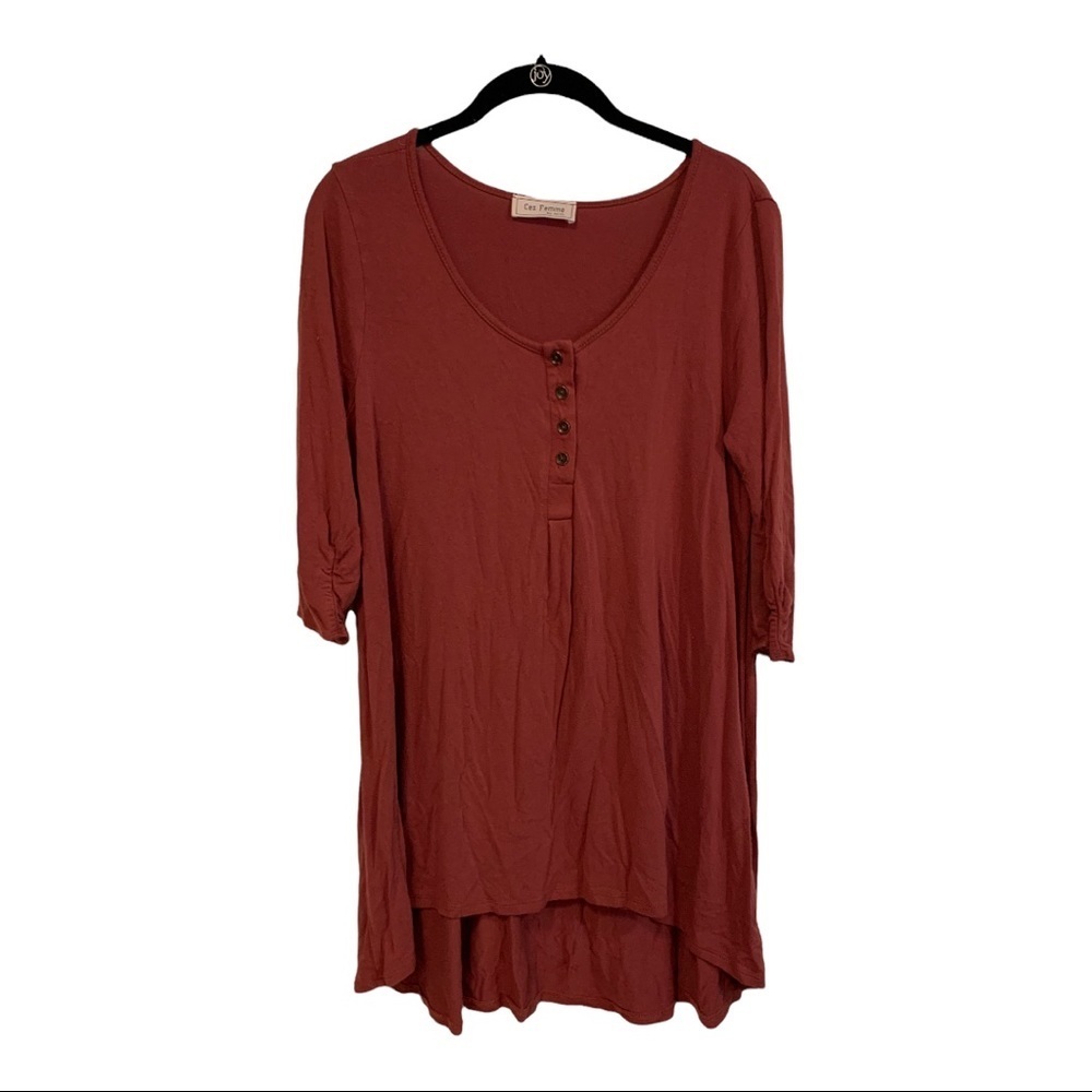 Ces Femme rusty red‎ tunic top